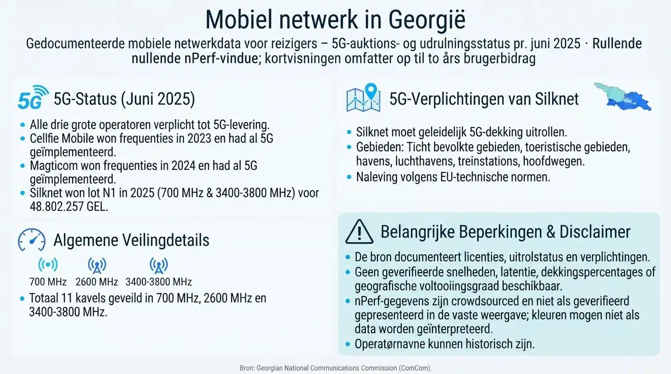Mobiel netwerk in Georgië